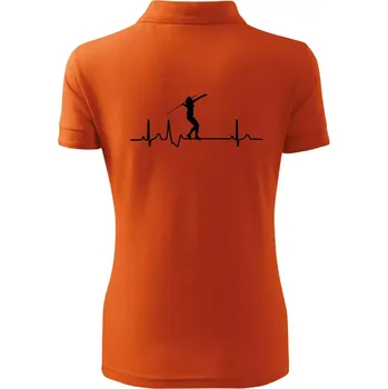 EKG hod oštěpem žena - Polokošile dámská Pique Polo - XS ( Oranžová )
