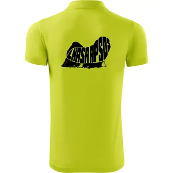 Pánská košile Lhasa Apso nápis v těle - Polokošile Victory sportovní (dresovina) - 2XL ( Limetková )