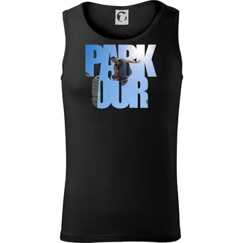 Parkour nápis nebe - Tílko pánské Core - L ( Černá )