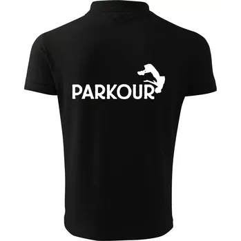 Pánská košile Parkour - salto - Polokošile pánská Pique Polo 203 - 3XL ( Černá )