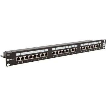 Serverovna WIREX 19" Patch panel CAT5E STP 24xRJ45 1U s vyvazovací lištou