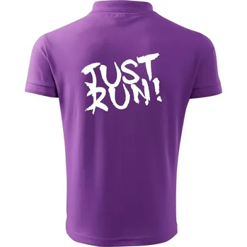 Pánská košile Just run - Polokošile pánská Pique Polo 203 - S ( Fialová )