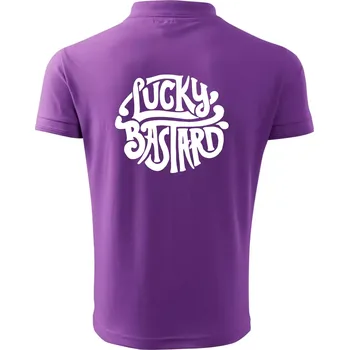 Pánská košile Lucky Bastard - Polokošile pánská Pique Polo 203 - L ( Fialová )
