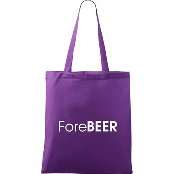 Pivní nápisy ForeBEER - Taška bavlněná - 42 x 38 cm ( Fialová )