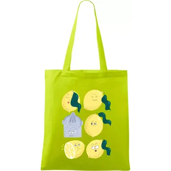 Citroni kreslení (studio-arte.cz) - Taška bavlněná - 42 x 38 cm ( Limetková )