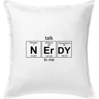 Polštář Talk nerdy - periodická tabulka - Polštář 50x50 - 50x50 - Pouze potah ( Bílá )