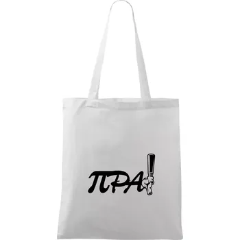 Pípa matematika - Taška bavlněná - 42 x 38 cm ( Bílá )