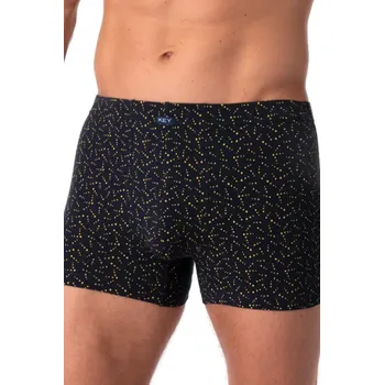 Boxerky PÁNSKÉ BOXERKY MXH 948 A25 ČERNÁ & ŽLUTÁ M