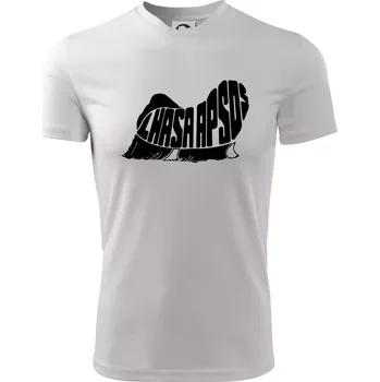 Lhasa Apso nápis v těle - Dětské triko sportovní (dresovina) - 158 cm/12 let ( Bílá )