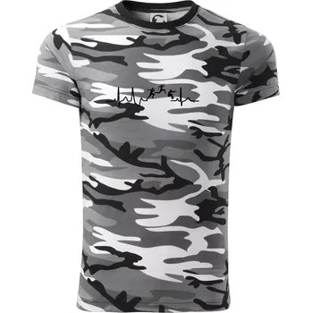 Pánská móda EKG trojskok - Army CAMOUFLAGE - XL ( Šedý maskáč )