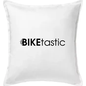 Polštář Bike nápisy Biketastic - Polštář 50x50 - 50x50 - Pouze potah ( Bílá )