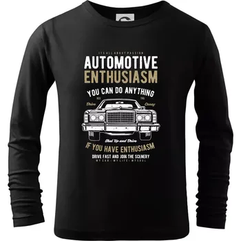 Chlapecké tričko Automotive Enthusiasm - Triko dětské Long Sleeve - 122 cm/6 let ( Černá )