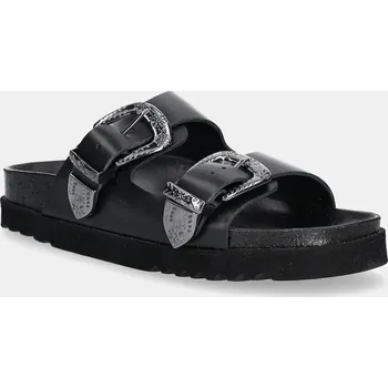 Dámské pantofle Kožené pantofle Scholl IRVING dámské, černá barva, F306151004 99X, EUR 38