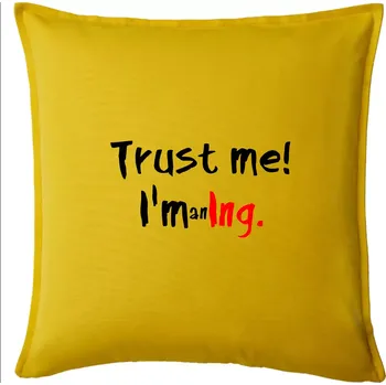 Polštář Trust me I´m an Ing. / Věř mi jsem Ing. - Polštář 50x50 - 50x50 - Pouze potah ( Žlutá )