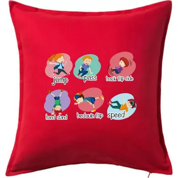 Polštář Parkour moves - Polštář 50x50 - 50x50 - Pouze potah ( Červená )