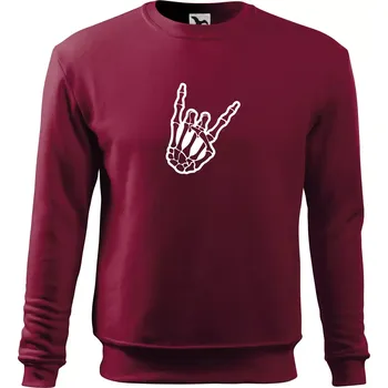 Pánská mikina Rock ruka - Mikina Essential pánská - L ( Garnet )