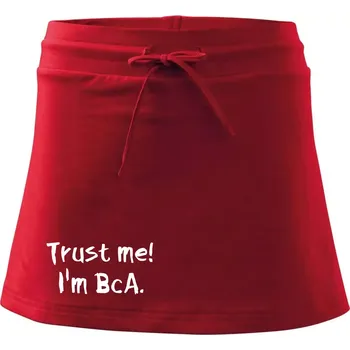 Dámská sukně Trust me I´m BcA. / Věř mi jsem BcA. - Sportovní sukně - two in one - M ( Červená )