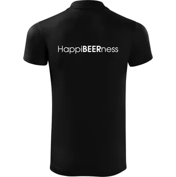Pánská košile Pivní nápisy HappiBEERness - Polokošile Victory sportovní (dresovina) - S ( Černá )