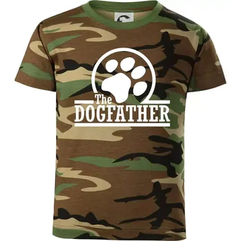 Dogfather - Dětské maskáčové triko - 146 cm/10 let ( Hnědý maskáč )