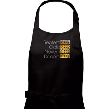 Kuchyňská zástěra Pivní měsíce - Všechny - Pánská zástěra na vaření - Univerzální velikost ( Černá )