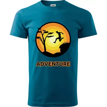 Parkour adventure - Klasické pánské triko vyšší gramáže - XS ( Petrolejová )