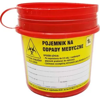 Odpadkový koš Nádoba na jehly a zdravotnický odpad 1L