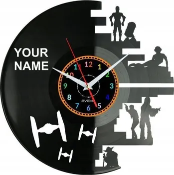 Hodiny Hvězda Smrti Tvé Jméno Nástěnné Hodiny Vinylová Deska Moderní Dekorace