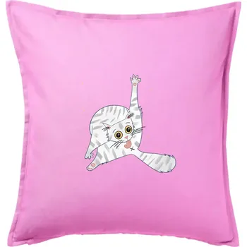 Polštář Kočka čistotná (studio-arte.cz) - Polštář 50x50 - 50x50 - Pouze potah ( Růžová )