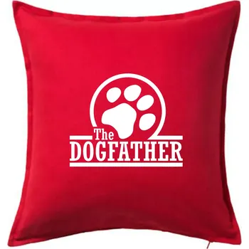 Polštář Dogfather - Polštář 50x50 - 50x50 - Pouze potah ( Červená )