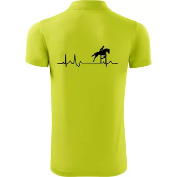 Pánská košile EKG kůň přeskok - Polokošile Victory sportovní (dresovina) - 2XL ( Limetková )
