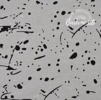 Úplet, Černé cákance šedý melírek (E) (Luxusní vzory z Turecka)