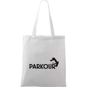 Parkour - salto - Taška bavlněná - 42 x 38 cm ( Bílá )