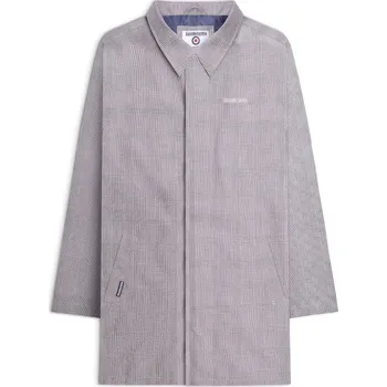 Pánská casual bunda Lambretta Check Overcoat Mac Stone Medium