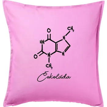 Polštář Čokoláda chemie - Polštář 50x50 - 50x50 - Pouze potah ( Růžová )