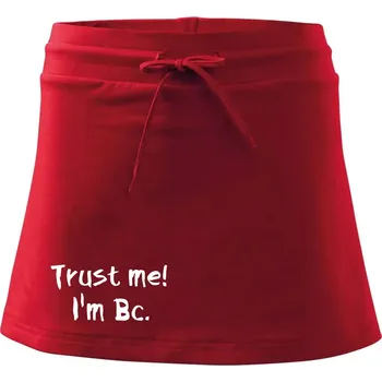 Dámská sukně Trust me I´m Bc. / Věř mi jsem Bc. - Sportovní sukně - two in one - S ( Červená )
