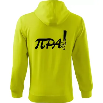Pánská mikina Pípa matematika - Mikina s kapucí na zip trendy zipper - L ( Limetková )