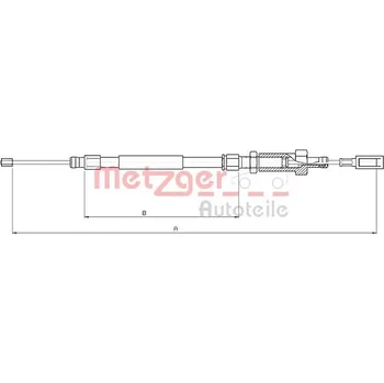 Lanko parkovací brzdy Lanko ruční brzdy METZGER 10.4726