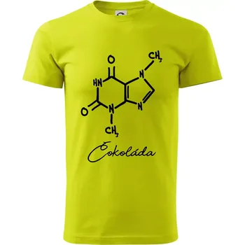 Pánské tričko Čokoláda chemie - Klasické pánské triko vyšší gramáže - 4XL ( Limetková )