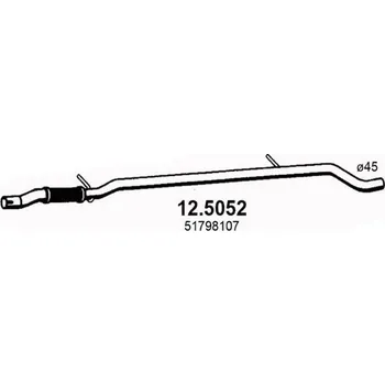 Přední díl výfuku Výfuková trubka ASSO 12.5052