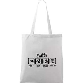 Svaťák - Taška bavlněná - 42 x 38 cm ( Bílá )