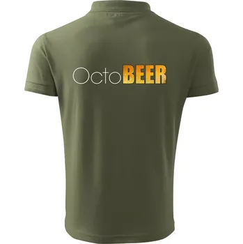Pánská košile Pivní měsíce - octoBEER - Polokošile pánská Pique Polo 203 - 5XL ( Khaki )