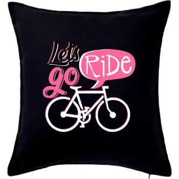 Polštář Lets go ride - Polštář 50x50 - 50x50 - Pouze potah ( Černá )