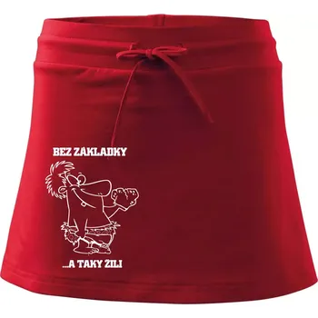 Dámská sukně Školní triko - Bez základky - Sportovní sukně - two in one - M ( Červená )