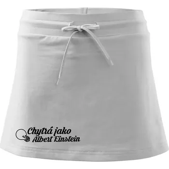 Dámská sukně Chytrá jako Einstein - Sportovní sukně - two in one - XL ( Bílá )