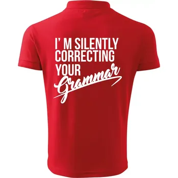 Pánská košile Correcting grammar - Polokošile pánská Pique Polo 203 - XL ( Červená )