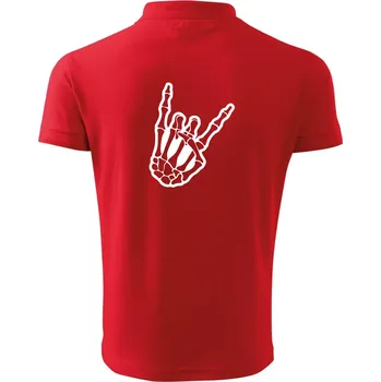 Pánská košile Rock ruka - Polokošile pánská Pique Polo 203 - 4XL ( Červená )