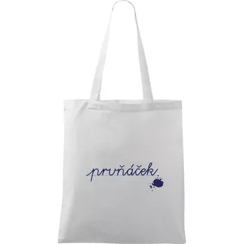 Nákupní taška Prvňáček - psací - Taška bavlněná - 42 x 38 cm ( Bílá )