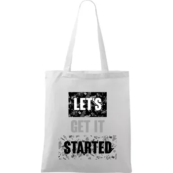 Lets get it started - Taška bavlněná - 42 x 38 cm ( Bílá )