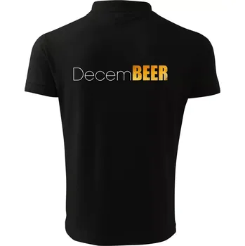 Pánská košile Pivní měsíce - decemBEER - Polokošile pánská Pique Polo 203 - M ( Černá )