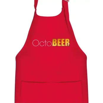 Kuchyňská zástěra Pivní měsíce - octoBEER - Dětská zástěra na vaření - Univerzální velikost ( Červená )